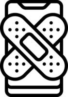 A black and white illustration of a bandage vector