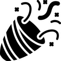 A black and white icon of a cone with a hole in it vector