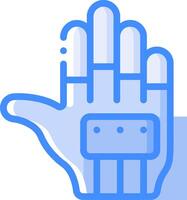 A hand with a button on it vector