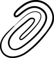 A black and white drawing of a letter s vector