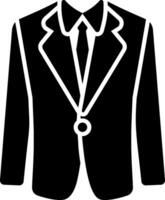 A black and white illustration of a suit vector
