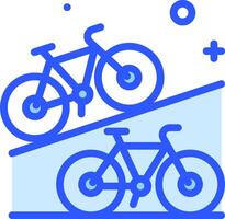 Bicycle icon with a blue background vector