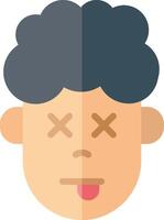 A man with a black hair and a cross on his forehead vector