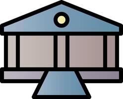 A building with a clock on top of it vector