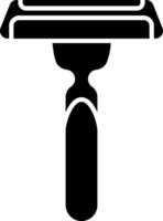 A black and white image of a razor vector