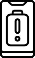 A black and white image of a suitcase with a warning sign vector