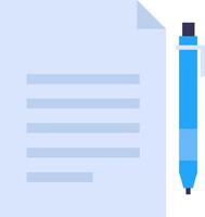 A pen and paper on a white background vector