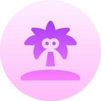 A purple and pink icon of a palm tree vector