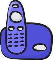 A blue phone on a white background vector