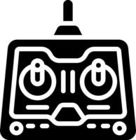 A black and white image of a controller vector