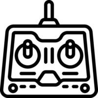 A black and white drawing of a remote control vector