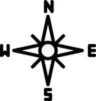 A black and white compass with the word compass vector