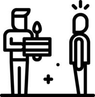 A man is giving a gift to another man vector