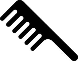A comb is shown in black on a white background vector