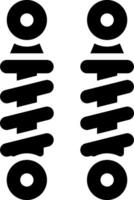 Two black and white images of a pair of springs vector