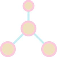 A diagram of a network with three circles vector