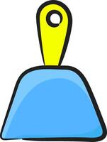 A blue and yellow cleaning tool with a yellow handle vector
