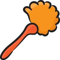 A cartoon orange brush with a handle vector