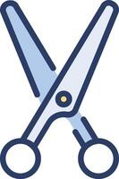 A pair of scissors with a white background vector