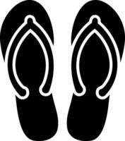 A pair of flip flops on a white background vector