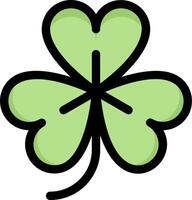 A green four leaf clover with four leaves vector