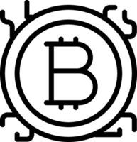 Bitcoin logo with a circle and a line vector