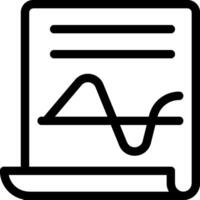 A black and white icon of a document vector
