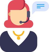 Call center agent icon vector