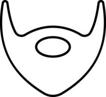 A black and white drawing of a beard vector