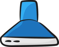 A blue and white computer mouse icon vector