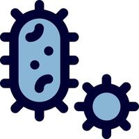 Bacteria and gear icon vector
