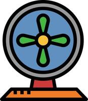 A computer fan with a green and blue color vector