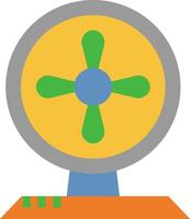 A fan with a green and yellow color vector