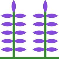 A purple plant with green leaves vector