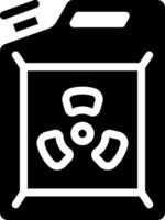 A gas canister with a symbol of a nuclear symbol vector