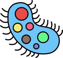 A cartoon bacteria with colorful dots vector