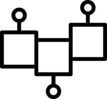 A black and white image of a square with four squares vector