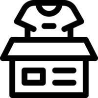 A black and white image of a shirt in a box vector
