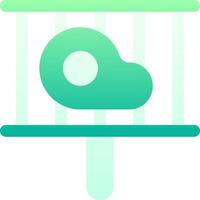 A green cloud with a green cloud on it vector