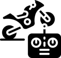 Motorcycle and remote control icon vector