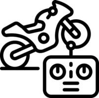 Motorcycle and remote control icon vector