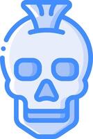 A skull with a crown on its head vector