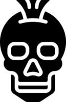 A skull with a crown on its head vector