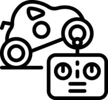 A car and a remote control icon vector
