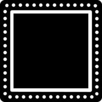 A black and white square frame with polka dots vector