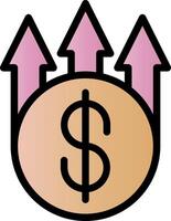 Dollar sign with arrows and dollar sign vector