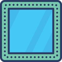 A square frame with a blue background vector