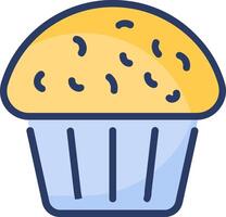 A muffin icon on a white background vector