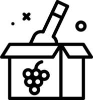 Wine box icon vector