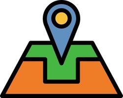 A map marker on top of a hill vector